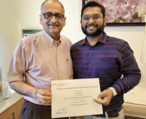 With Dr SKS marya sir following arthroplasty fellowship at Delhi